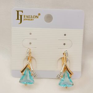 Производитель: FALLON jewelry; Вид изделия: Серьги; Вставки: Циркон; Замок: Английский; Вид металла: Медицинский сплав; Покрытие: Золото 585,18-24карат