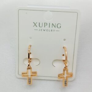 Производитель: Xuping jewelry; Вид изделия: Серьги; Вставки: Циркон; Замок: Кольцо-Конго; Вид металла: Медицинский сплав; Покрытие: Золото 585,18-24кар