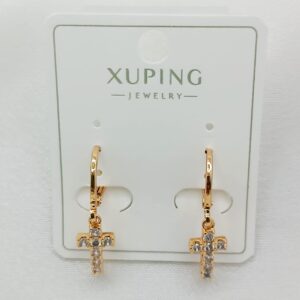 Производитель: Xuping jewelry; Вид изделия: Серьги; Вставки: Циркон; Замок: Кольцо-Конго; Вид металла: Медицинский сплав; Покрытие: Золото 585,18-24карат