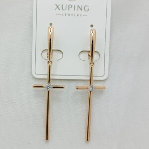 Производитель: Xuping jewelry; Вид изделия: Серьги; Вставки: Циркон; Замок: Английский; Вид металла: Медицинский сплав; Покрытие: Золото 585,18-24карат