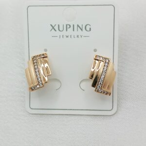 Производитель: Xuping jewelry; Вид изделия: Серьги; Вставки: Циркон; Замок: Английский; Вид металла: Медицинский сплав; Покрытие: Золото 585,18-24карат