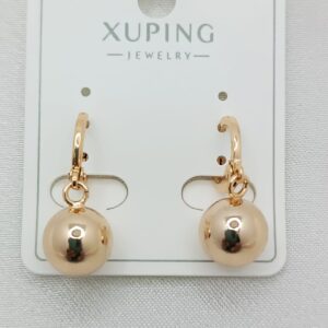 Производитель: Xuping jewelry; Вид изделия: Серьги; Вставки: Без вставки; Замок: Кольцо-Конго; Вид металла: Медицинский сплав; Покрытие: Золото 585,18-24карат