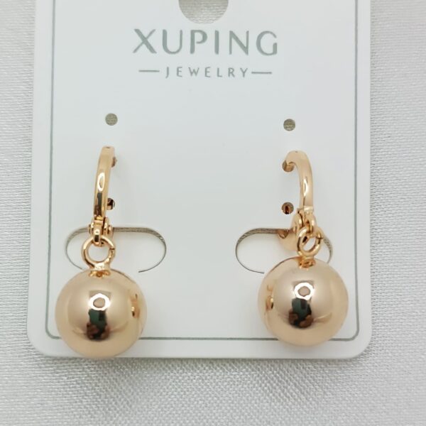 Производитель: Xuping jewelry; Вид изделия: Серьги; Вставки: Без вставки; Замок: Кольцо-Конго; Вид металла: Медицинский сплав; Покрытие: Золото 585,18-24карат