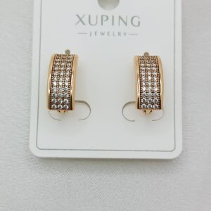 Производитель: Xuping jewelry; Вид изделия: Серьги; Вставки: Циркон; Замок: Английский; Вид металла: Медицинский сплав; Покрытие: Золото 585,18-24карат