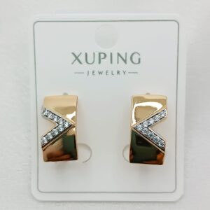 Производитель: Xuping jewelry; Вид изделия: Серьги; Вставки: Циркон; Замок: Английский; Вид металла: Медицинский сплав; Покрытие: Золото 585,18-24карат